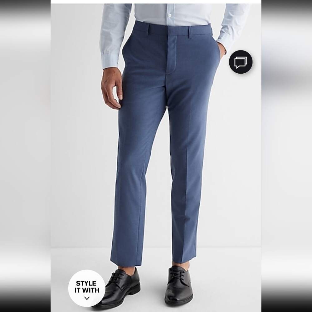 EXPRESS eatra slim dusty blue suit pants